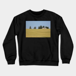 Decaying Farm House sinking in a sea of wheat . Crewneck Sweatshirt